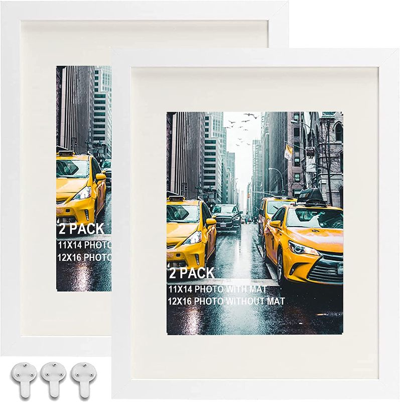 Photo 1 of Picture Frames 12x16 Picture Frame Set of 2, ***Size: 10x12inches, Color: White***