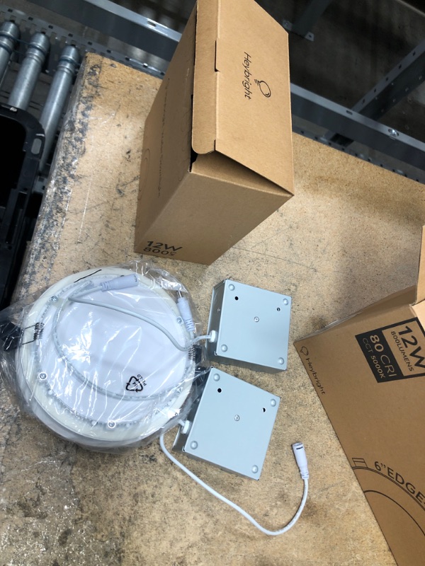 Photo 3 of LED Recessed Lighting with Junction Box 6 Pack 6 Inch, LED Wafer Light 850LM 12W Eqv 110W, Dimmable Can-Killer Downlight, Retrofit Installation, ETL, Energy Star Certified, 3000K/5000K Selectable