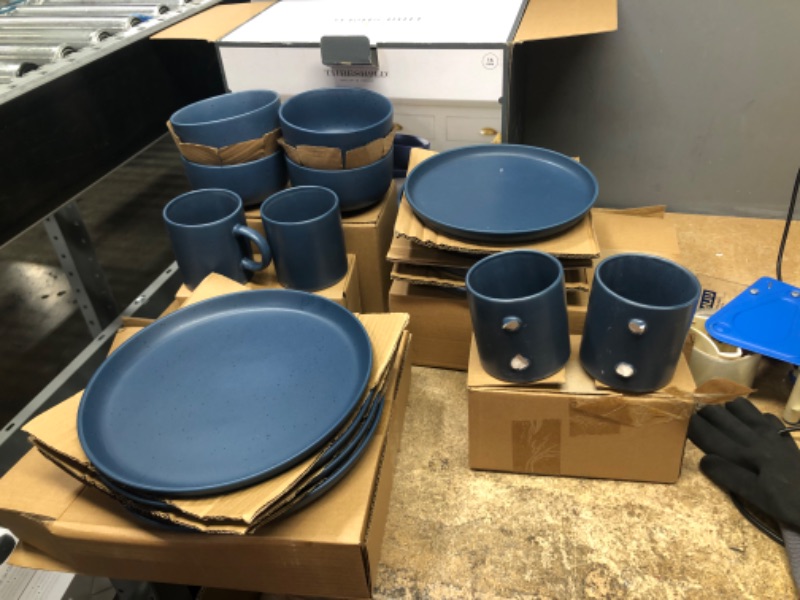 Photo 2 of 16pc Stoneware Tilley Dinnerware Set - Threshold™

