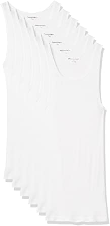 Photo 1 of Amazon Essentials Men's Tank Undershirts, Pack of 6
size: S 