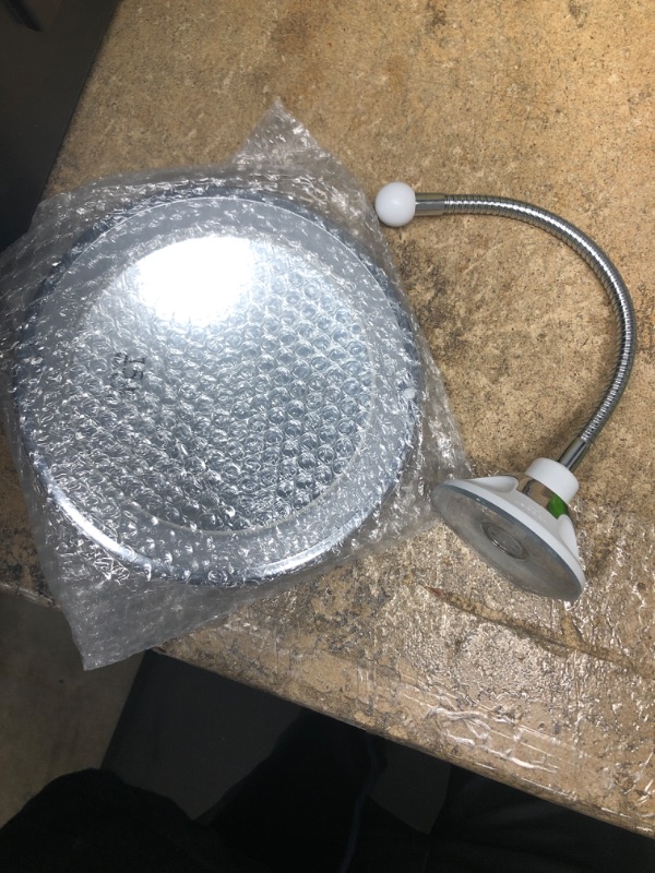 Photo 1 of 15X Magnifying Flexible Gooseneck Lighted Makeup Mirror,8 INCH LED Vanity Mirror with Light,Touch Senser 3 Colors and Stepless Dimming,Suction Cup,for Shower Bathroom Shaving Or Portable Traveling
