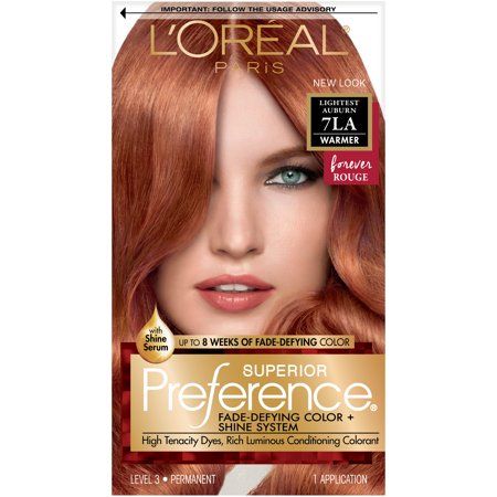 Photo 1 of 3 L'oral Superior Preference Fade-Defying Color/shine in 7La Lightest Auburn
