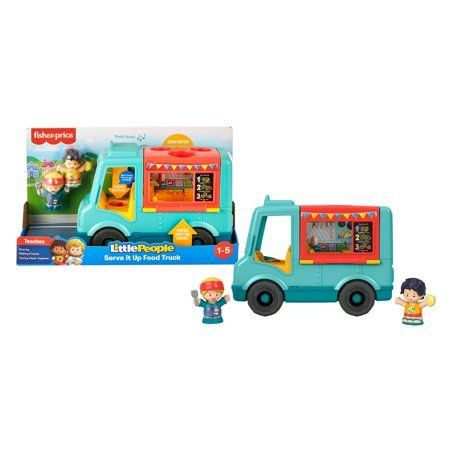 Photo 1 of Fisher-Price Little People Serve It up Food Truck Musical Push-Along Toy
