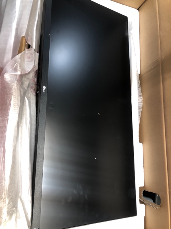 Photo 1 of PARTS ONLY DID NOT POWER ON 
LG 29WP60G-B UltraWide Monitor 29" 21:9 FHD (2560 x 1080) IPS Display, sRGB 99% Color Gamut, HDR 10, USB Type-C Connectivity, 3-Side Virtually Borderless Display - Black
