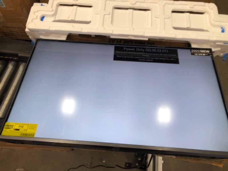 Photo 1 of STUCK IN POWER ONLY MODE 
LG 43-Inch Class UQ9000 Series Alexa Built-in 4K Smart TV (3840 x 2160), 60Hz Refresh Rate, AI-Powered 4K, Cloud Gaming (43UQ9000PUD, 2022)