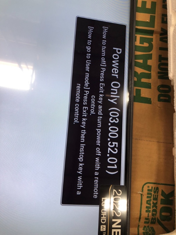 Photo 1 of STUCK IN POWER ONLY MODE 
LG 43-Inch Class UQ9000 Series Alexa Built-in 4K Smart TV (3840 x 2160), 60Hz Refresh Rate, AI-Powered 4K, Cloud Gaming (43UQ9000PUD, 2022)