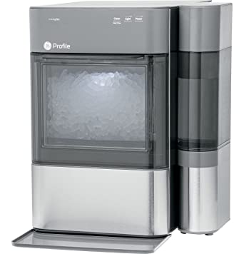 Photo 1 of PARTS ONLY 
GE Profile Opal 2.0 | Countertop Nugget Ice Maker with Side Tank | Ice Machine with WiFi Connectivity | Smart Home Kitchen Essentials | Stainless Steel

-powers on 
small dent 