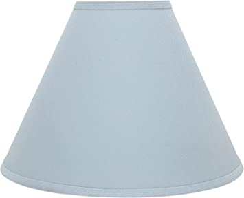 Photo 1 of Aspen Creative 32267 Transitional Hardback Empire Shaped Construction Light Blue, 16" Wide (6" x 16" x 12") Spider LAMP Shade