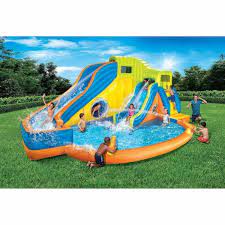 Photo 1 of   Multi Polyester Pipeline Twist Kids Inflatable Outdoor Water Pool Aqua Park and Slides
