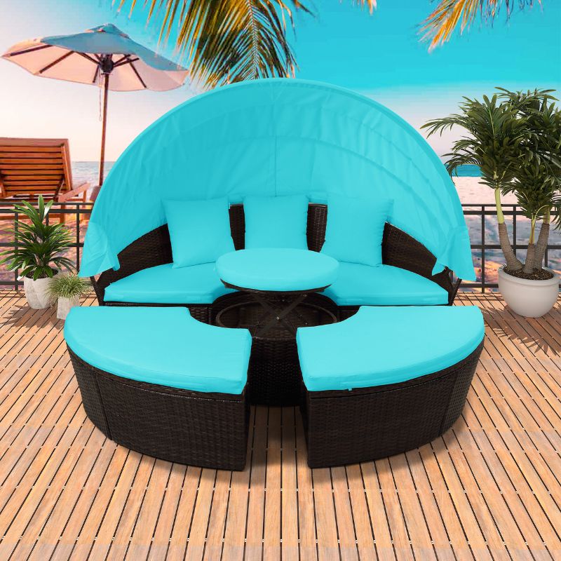 Photo 1 of *** Box 3 of 3*** Dajian Rattan Round Sectional Sunbed
