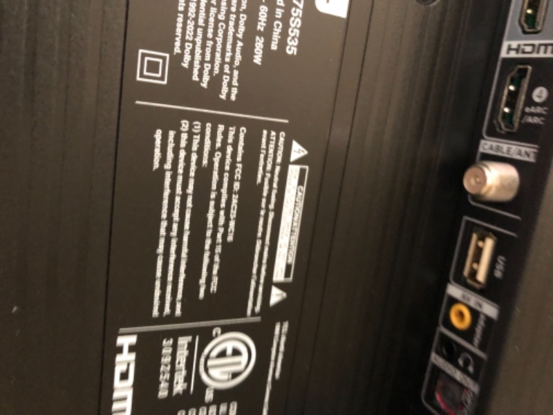 Photo 1 of TCL - 75” Class 5 Series QLED 4K UHD Smart Roku T