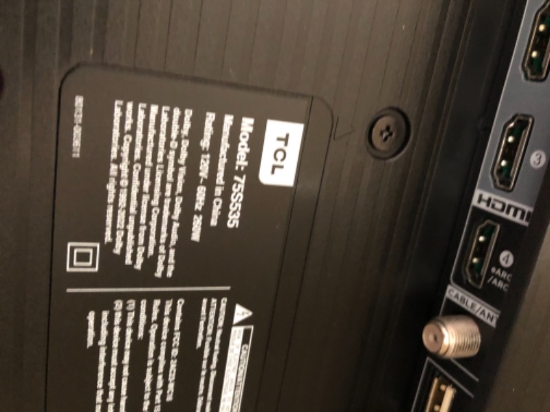 Photo 1 of TCL - 75” Class 5 Series QLED 4K UHD Smart Roku T