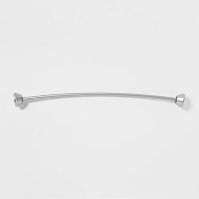 Photo 1 of 72" Tapered End Cap Curved Aluminum Shower Curtain Rod Tension or Permanent Mount - Made By Design™