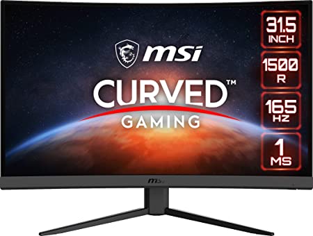 Photo 1 of MSI Optix G32CQ4 QHD 1500R Curvature 16:9 Aspect Ratio Non-Glare Super Narrow Bezel 1ms 2560 x 1440 165Hz Refresh Rate Tilt Adjustment AMD FreeSync 32" Curved Gaming Monitor, Black