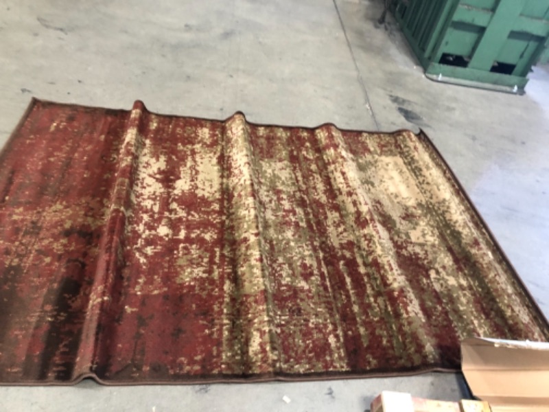 Photo 1 of  superior rug red and gold 8ft x 5ft 