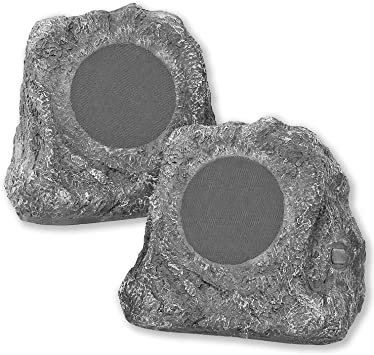 Photo 1 of it.innovative technology Outdoor Rock Speaker Pair - Wireless Bluetooth Speakers for Garden, Patio, Waterproof Design, Built for all Seasons, Rechargeable Battery, Wireless Music Streaming, Charcoal