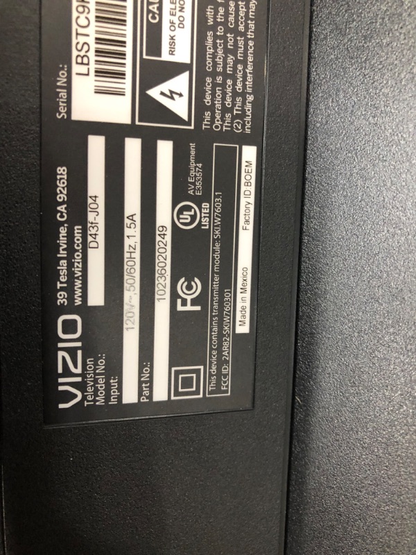 Photo 1 of DAMAGED PIXELS 
VIZIO 43-inch D-Series Full HD 1080p Smart TV with Apple AirPlay and Chromecast Built-in, Alexa Compatibility, D43f-J04, 2022 Model