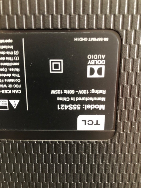 Photo 9 of PARTS ONLY DOESN'T DISPLAY PROPERLY 
TCL 55" Class 4-Series 4K UHD HDR Smart Roku TV – 55S455
