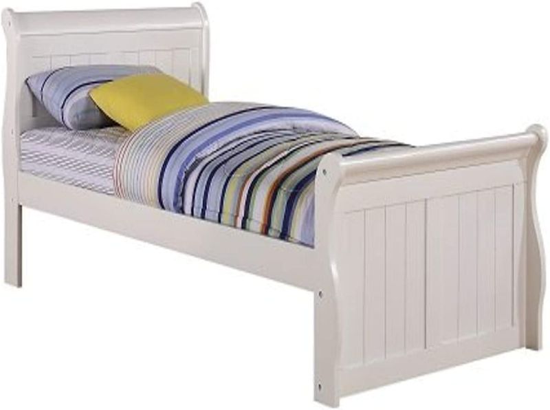 Photo 1 of *INCOMPLETE* Donco Kids Sleigh Bed, Twin, White *SIDE RAILS ONLY.*