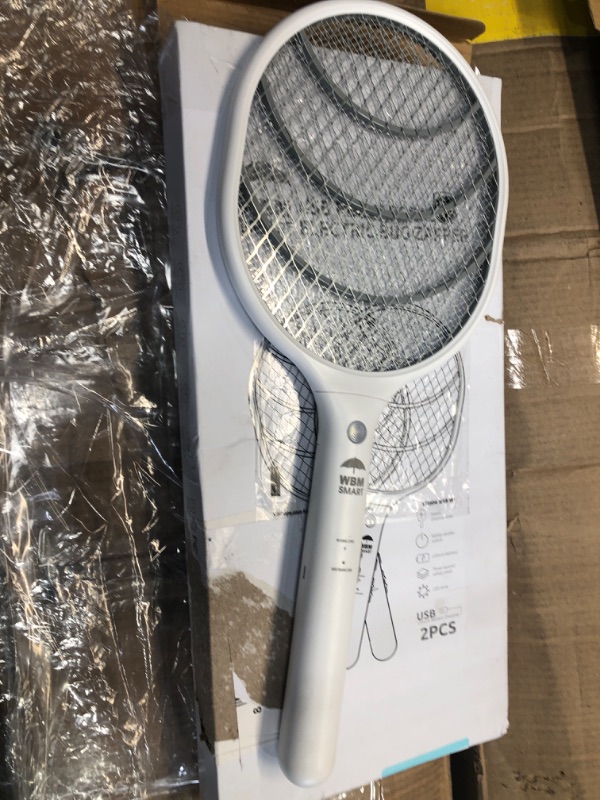 Photo 2 of *INCOMPLETE* WBM Smart Electric Fly Swatter Racket, Rechargeable Bug Zapper, Medium.
