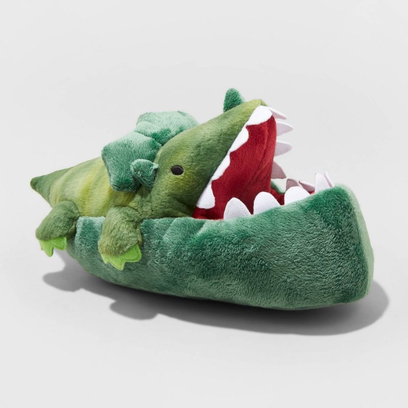 Photo 1 of CAT & JACK DINOSAUR SLIPPERS CASE OF 6 SIZE LARGE.