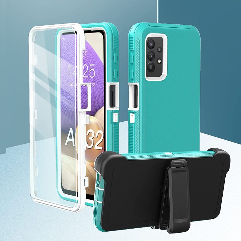 Photo 1 of (3 ITEM BUNDLE) 3 SAMSUNG A32 CASE GALAXY A32 5G CASE HEAVY DUTY COVER FOR SAMSUNG GALAXY A32 CASES