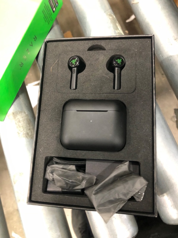 Photo 2 of DID NOT SHOW UP IN BLUETOOTH 
Razer Hammerhead True Wireless Pro Bluetooth Gaming Earbuds: THX Certified - Advanced Hybrid Active Noise Cancellation - 60ms Low-Latency - Touch Enabled - <20 Hr Battery Life - Classic Black