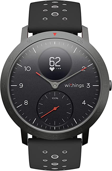 Photo 1 of Withings Steel HR Sport - Multisport hybrid Smartwatch, connected GPS, heart rate, fitness level via VO2 max, activity and sleep tracking, notifications