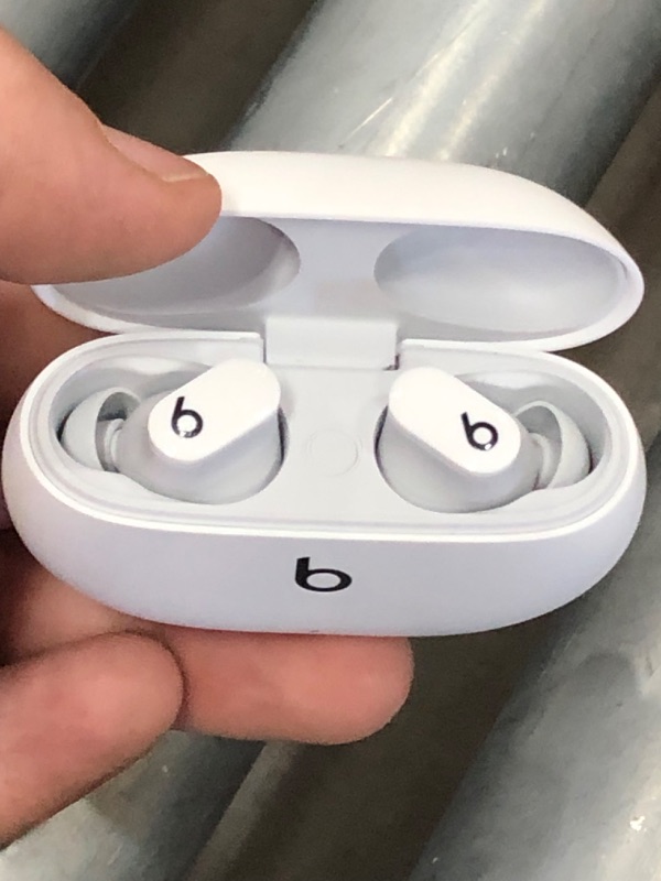 Photo 3 of Beats Studio Buds – True Wireless Noise Cancelling Earbuds – Compatible with Apple & Android, Built-in Microphone, IPX4 Rating, Sweat Resistant Earphones, Class 1 Bluetooth Headphones - White