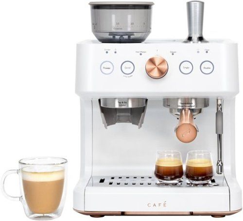 Photo 1 of USED-NEEDS CLEANING
Café - Bellissimo Semi-Automatic Espresso Machine with 15 Bars of Pressure, Milk Frother, and Built-in Wi-Fi - Matte White
