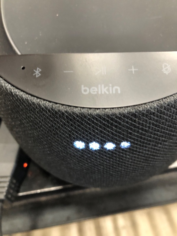 Photo 3 of Belkin SoundForm Elite Hi-Fi Smart Speaker + Wireless Charger (Alexa Voice-Controlled Bluetooth Speaker) Sound Technology by Devialet (Black)
