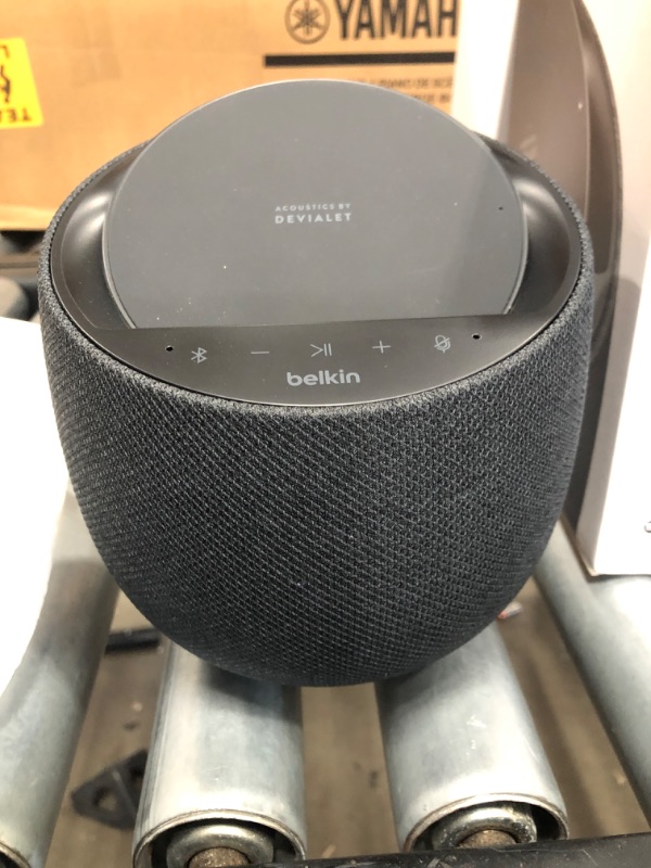 Photo 2 of Belkin SoundForm Elite Hi-Fi Smart Speaker + Wireless Charger (Alexa Voice-Controlled Bluetooth Speaker) Sound Technology by Devialet (Black)
