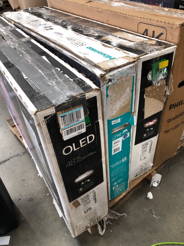 Photo 1 of MIXED PALLET OF DAMAGED TVS AND MONITORS** 5 UNITS** NO REFUNDS** 