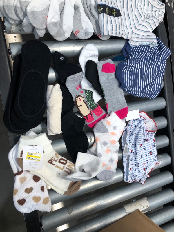 Photo 2 of BUNDLE OF ADULT AND KIDS CLOTHES AND SOCKS