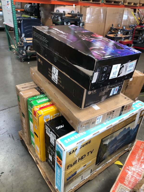 Photo 1 of ** No Refunds*** No returns***      PALLET OF ASSORTED TVs AND MONITORS 