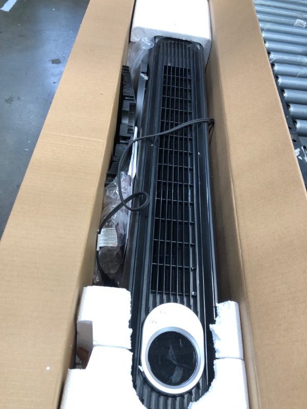 Photo 1 of Dreo Cruiser Pro T1 Tower Fan, 42 Inch Quiet Oscillating Bladeless Fan with Remote, 6 Speeds, 3 Modes, LED Display, 12H Timer, Black Floor Standing Fan Powerful for Indoor Home Bedroom Office Room
