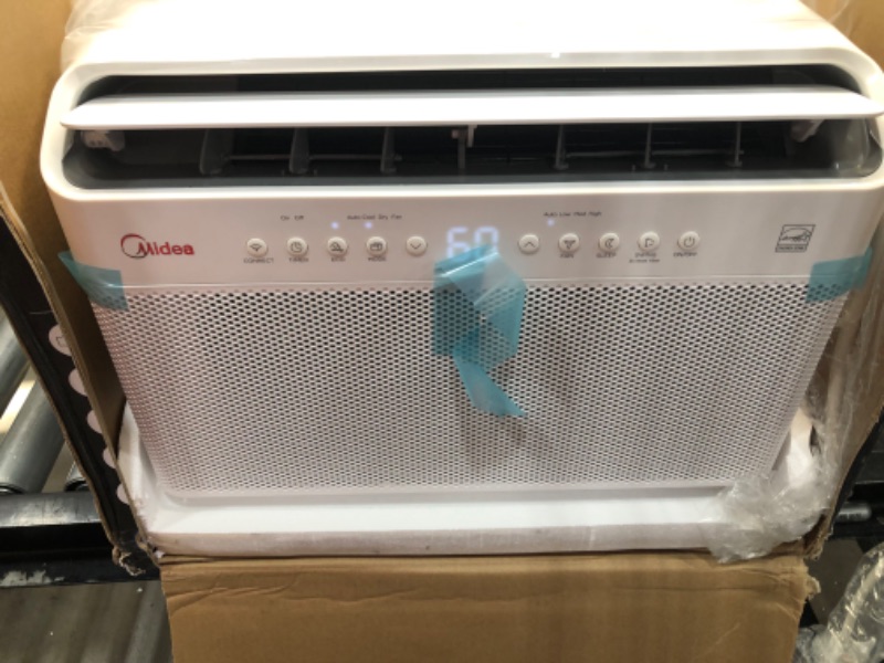 Photo 2 of Midea 8,000 BTU U-Shaped Smart Inverter Window Air Conditioner–Cools up to 350 Sq. Ft., Ultra Quiet with Open Window Flexibility, Works with Alexa/Google Assistant, 35% Energy Savings, Remote Control