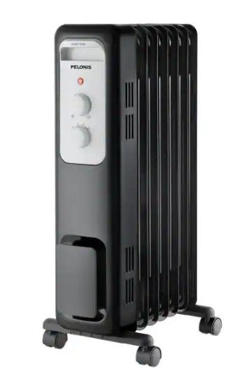 Photo 1 of 1,500-Watt Oil-Filled Radiant Electric Space Heater with Thermostat
