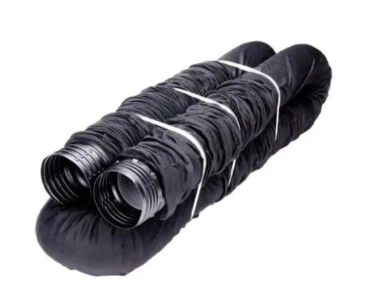 Photo 1 of 4 in. x 25 ft. Copolymer Perforated Drain Pipe with Sock
