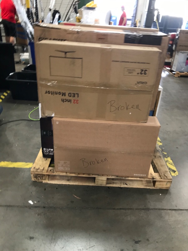 Photo 1 of PALLET OF DAMAGED TV AND MONITORS, NO REFUNDS OR RETURNS 