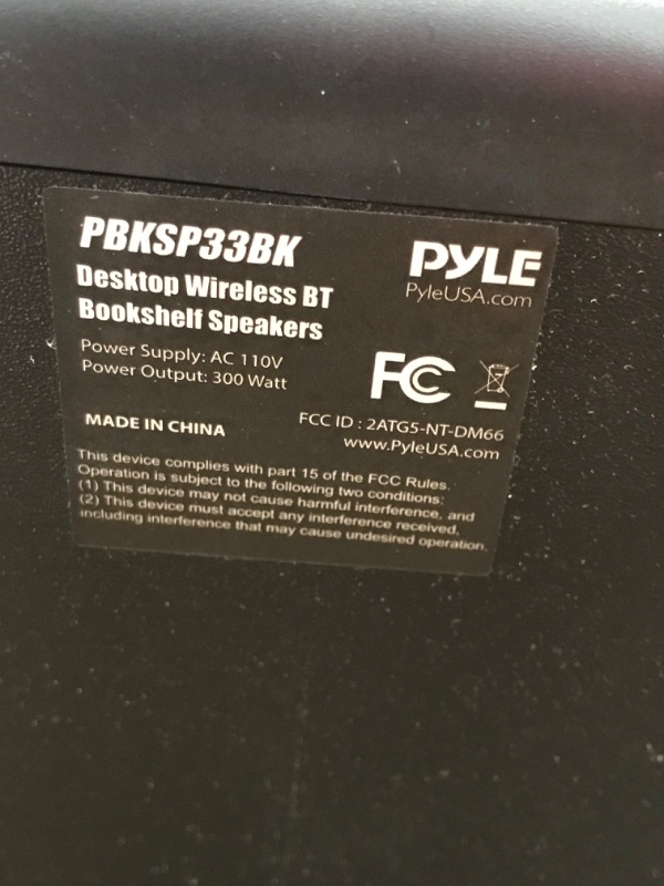 Photo 2 of Pyle HiFi Active Bookshelf Speaker with Bluetooth - Audio Stereo Monitor Speaker System, 300W, Professional Quality Sound for PC, TV, Desktops, w/USB, Micro SD, RCA Input, Black - PBKSP33BK
