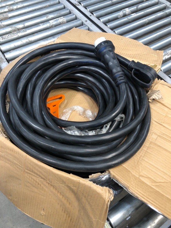 Photo 2 of 75 ft. 50 Amp 250-Volt Generator Extension Cord UL Listed Generator Power Cord with Twist Lock Connectors
