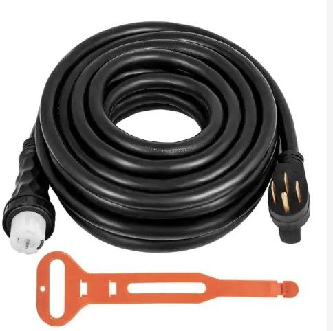 Photo 1 of 75 ft. 50 Amp 250-Volt Generator Extension Cord UL Listed Generator Power Cord with Twist Lock Connectors
