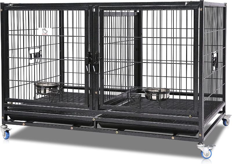 Photo 1 of 43" Stackable Heavy Duty Cage w/Feeding Doors and Divider or Additional Tray
