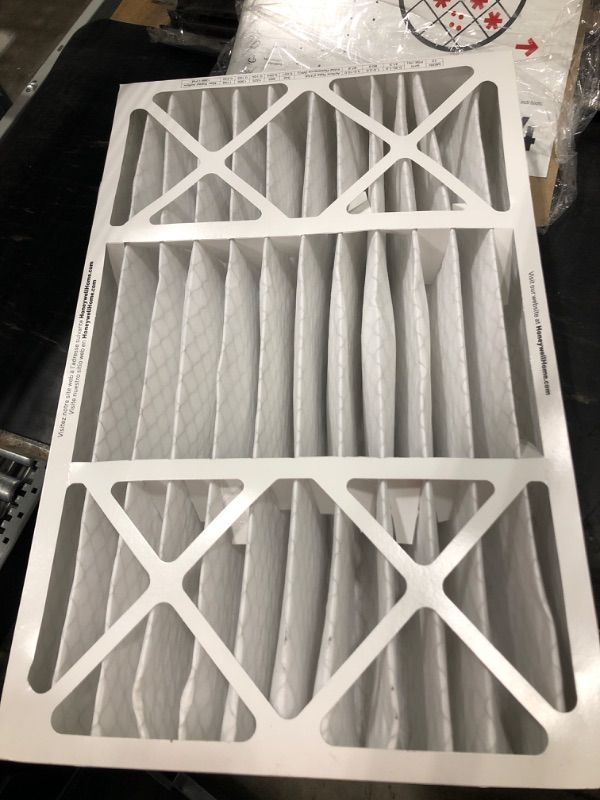 Photo 2 of **MINOR BENDS** Honeywell Home
16 x 25 x 4 Pleated MERV 12 - FPR 10 Air Filter