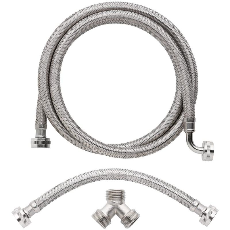 Photo 1 of **Missing Parts***
 3/4 in X 6 Ft Braided Stainless Steam Dryer Installation Kit 7221-1-EB