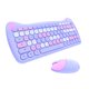 Photo 1 of GEEZER 2.4G Wireless Keyboard Mouse Combo 84 Keys Membrane Keyboard Ergonomic 3-gear Adjustable DPI Cute Appearance Purple
