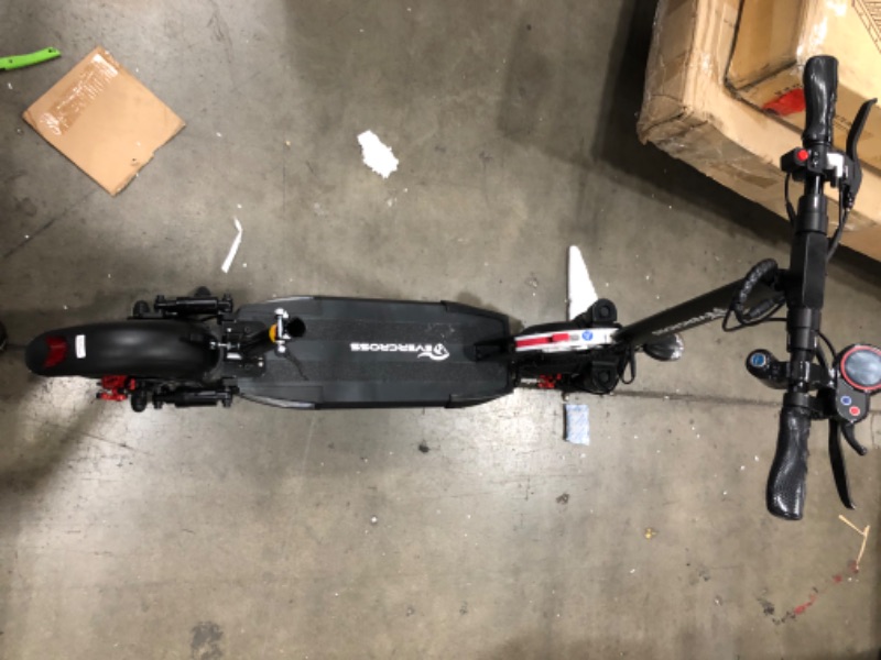 Photo 8 of EVERCROSS H5 Electric Scooter, Electric Scooter for Adults with 800W Motor, Up to 28MPH & 25 Miles-10'' Solid Tires, Scooter for Adults with Seat & Dual Braking, Folding Electric Scooter for Adults
