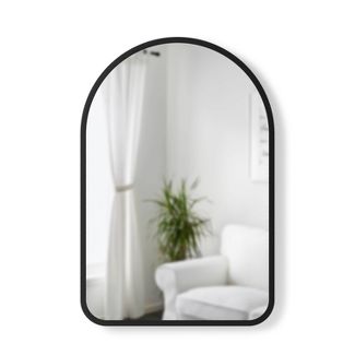 Photo 1 of 24" x 36" Hub Arched Decorative Wall Mirror Black - Umbra

