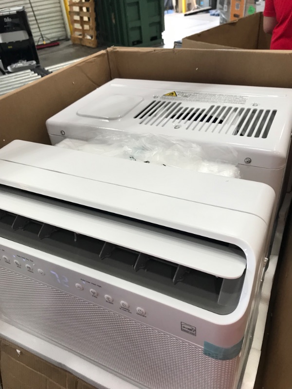 Photo 5 of **HAS DENT**
Midea 8,000 BTU U-Shaped Smart Inverter Window Air Conditioner–Cools up to 350 Sq. Ft., Ultra Quiet with Open Window Flexibility, Works with Alexa/Google Assistant, 35% Energy Savings, Remote Control
